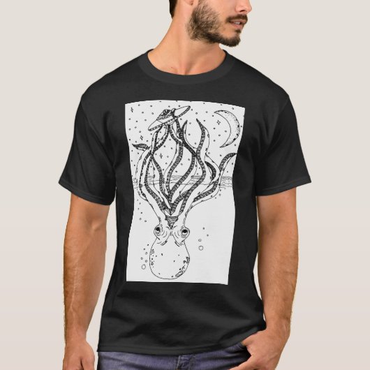 エイリアンVSオクトパス Tシャツ (正面)