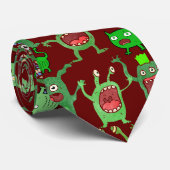 エイリアンx4 D赤BGのAhhhhパターン ネクタイ (ロール)