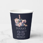 エイリーイヤー誕生日パーソナライズされたラグジュアリー 紙コップ (正面)