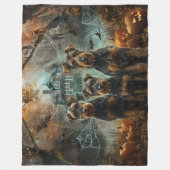 エイレデールハロウィーンナイトドギーディライト フリースブランケット (正面)