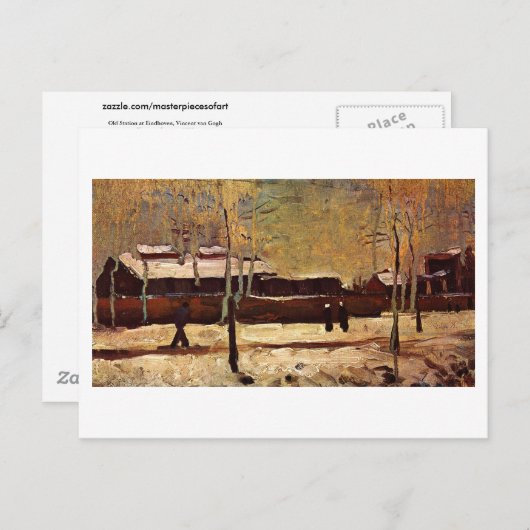 エイントホーフェン、フィンセント・ファン・ゴッホの古い場所 ポストカード (正面/裏面)