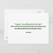 エインランド引用文 ポストカード (正面/裏面)