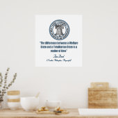 エイン・ランド引用文福祉 ポスター (キッチン)