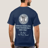 エイン・ランド引用文福祉 Tシャツ (裏面)