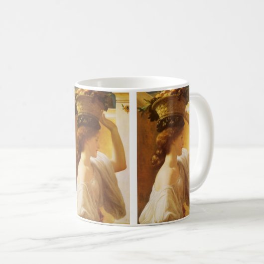 エウカリス - リートンによる果物のかごを持つ少女 コーヒーマグカップ (正面右)