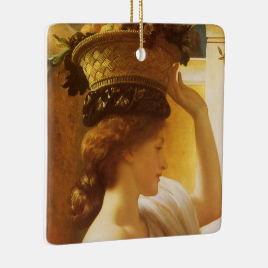 エウカリス - リートンによる果物のかごを持つ少女 セラミックオーナメント (右)