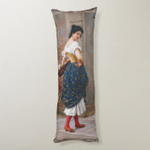 エウゲン・フォン・ブラスのバラのバスケットを持つ女性 ボディピロー (裏面 (縦))