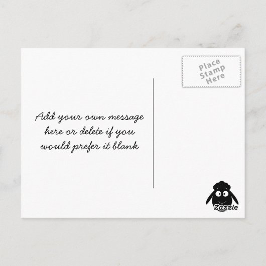 エウニク引用文黒羊ユニーク葉書 ポストカード (裏面)