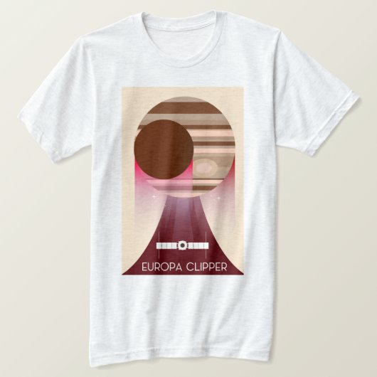 エウロパ・クリッパー宇宙アート Tシャツ (デザイン正面)