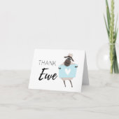 エウ感謝していーヒツブルーとハート サンキューカード (正面)