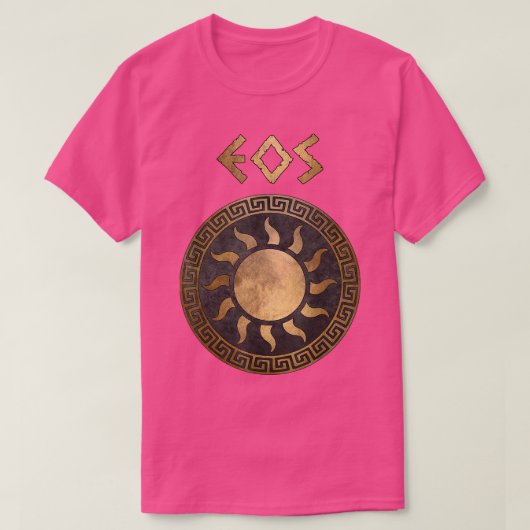 エオスのギリシャ女神の夜明けのシンボル Tシャツ (デザイン正面)