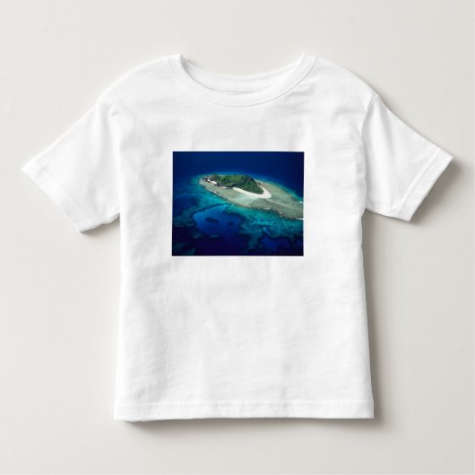 エオリ島、ママヌカ諸島、フィジー – 空中 トドラーTシャツ (正面)
