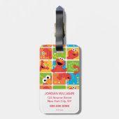 エカラフルルモグリッドパターン ラゲッジタグ (裏面縦)