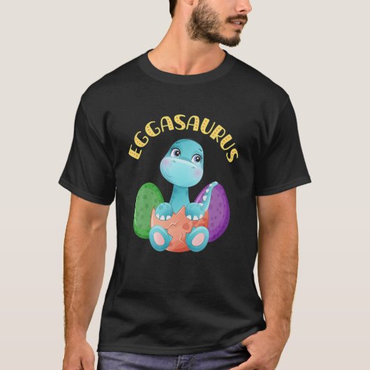 エガサウルスイースタートレックス恐竜の卵よちよちよち Tシャツ (正面)