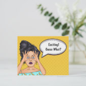 エキサイティングで期待して何だと思う？ポストカード ポストカード (スタンド正面)