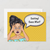 エキサイティングで期待して何だと思う？ポストカード ポストカード (正面/裏面)