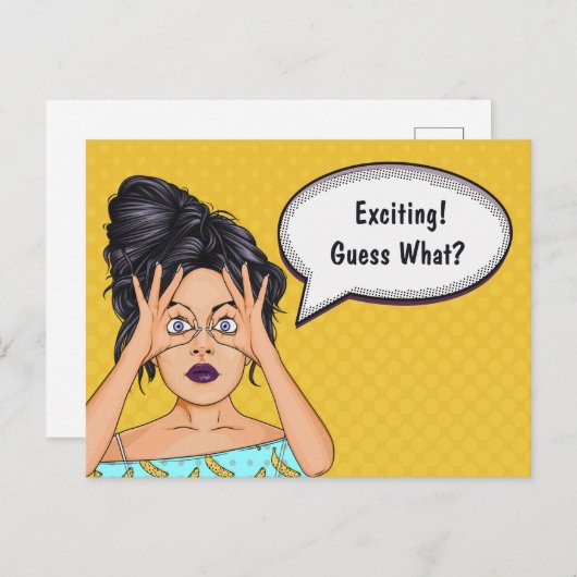 エキサイティングで期待して何だと思う？ポストカード ポストカード (正面/裏面)