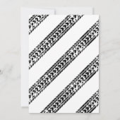 エキサイティングなオレンジモンスタートラックボーイズ誕生日パーティー 招待状 (裏面)