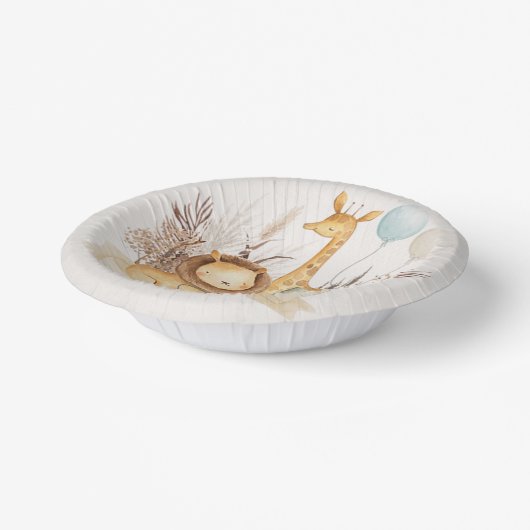 エキサイティングなジャングルサファリをテーマにしたパーティープレート ペーパーボウル (傾斜あり)