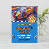 エキサイティングなスピードウェイ セレブレーション バースデー 招待状 (スタンド正面)