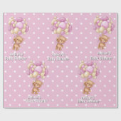 エキサイティングなテディベア赤ちゃんシャワー ラッピングペーパー (フラット)