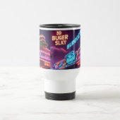 エキサイティングなハンバーガーレストランネオン付きタンブラー トラベルマグ (中央)