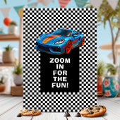 エキサイティングなレースカーの誕生日パーティー 招待状