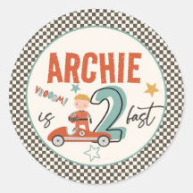 エキサイティングなレースカーをテーマにしたステッカー