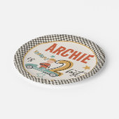 エキサイティングなレースカーをテーマにした紙プレート ペーパープレート (アングル)