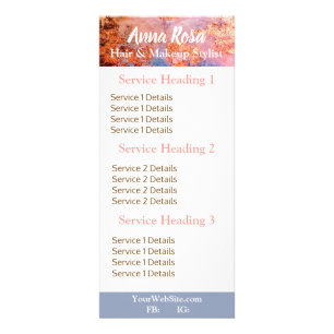 *エキサイティングな水彩ピンクの金ゴールドブルー抽象芸術 ラックカード