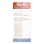 *エキサイティングな水彩ピンクの金ゴールドブルー抽象芸術 ラックカード (裏面)