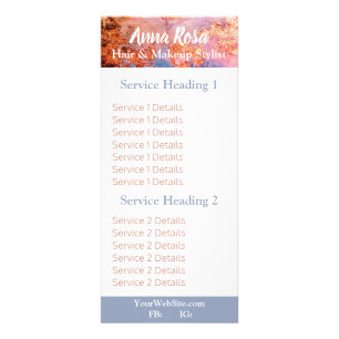 *エキサイティングな水彩抽象芸術ピンク金ゴールドブルー ラックカード