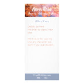 *エキサイティングな水彩抽象芸術ピンク金ゴールドブルー ラックカード (裏面)