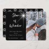 エキサイティングな疑問に思写真のスター・クリスマス・テンプレート (正面/裏面)