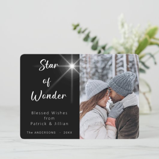 エキサイティングな疑問に思写真のスター・クリスマス・テンプレート (スタンド正面)