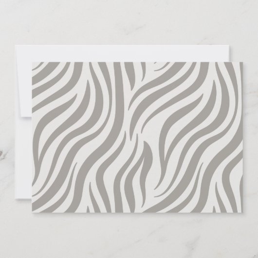 エキサイティングな赤ちゃんシャワーで野生動物サファリ 招待状 (裏面)