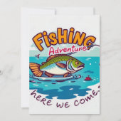 エキサイティングな魚釣りアドベンチャーアワits 招待状 (正面)