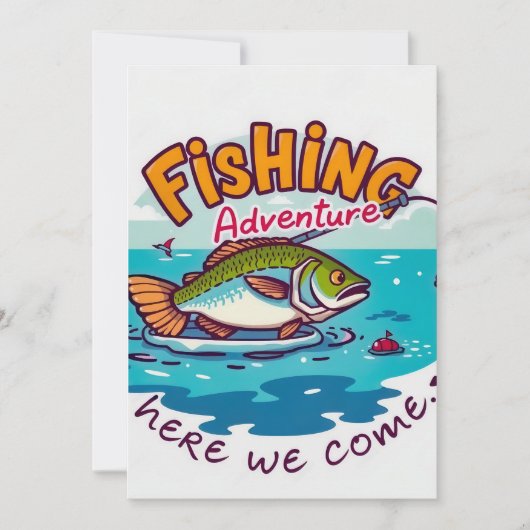 エキサイティングな魚釣りアドベンチャーアワits 招待状 (正面)