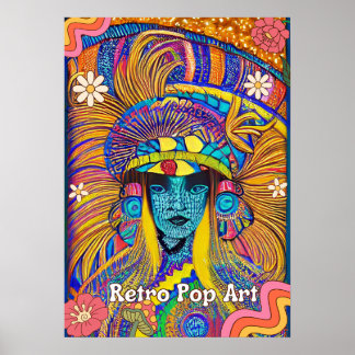 エキサイティングな60年代アートポップ・アートのデザインポスター ポスター