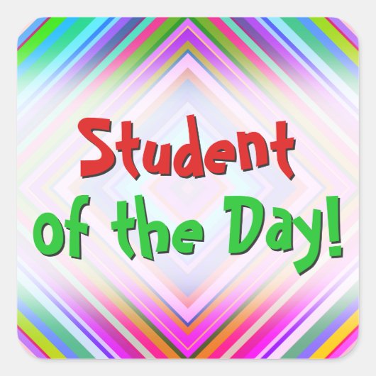 エキサイティングな「Student of the Day! シール (正面)