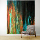 *~*エキサイティングアート抽象芸術ブはっきりしたラックブルーオレンジ タペストリー (インサイチュ)