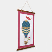 エキサイティングカラフルなスチームパンク熱気球 吊り下げ型タペストリー (傾斜あり)