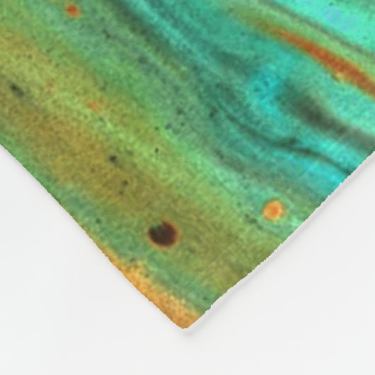 *~*エキサイティング抽象芸術ブユニークラックブルーオレンジ フリースブランケット (角)