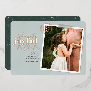 エキストラジョイグリーン妊娠告知バラ 箔シーズンカード