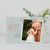 エキストラジョイグリーン妊娠告知バラ 箔シーズンカード (立ち正面)