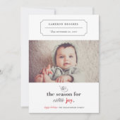 エキストラジョイフォトホリデー誕生 案内状 (正面)