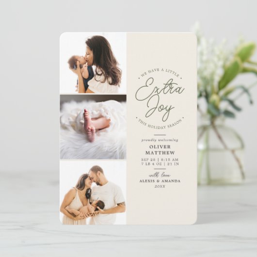 エキストラジョイ写真グリーンホリデー誕生のお知らせ シーズンカード (スタンド正面)