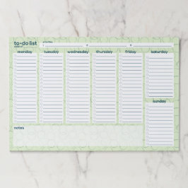 エキストララージウィークリーTo-Doリスト – コーヒーリングや輪デザイン ペーパーパッド