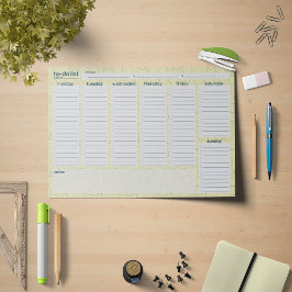 エキストララージウィークリーTo-Doリスト – コーヒーリングや輪デザイン ペーパーパッド
