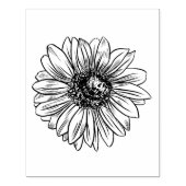 エキストララージサンフラワーフローラ植物学 ラバースタンプ (インプリント)
